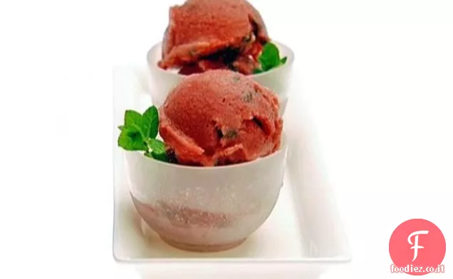 Sorbetto al melograno e menta