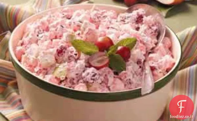 Insalata cremosa di mirtilli rossi e mele