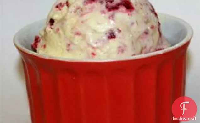 Gelato al cioccolato bianco e lampone