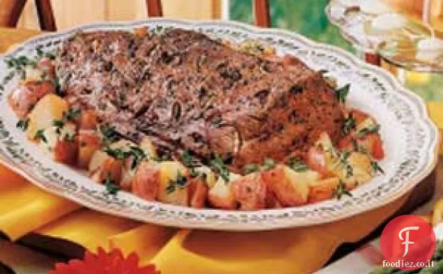 Filetto arrosto e patate rosse