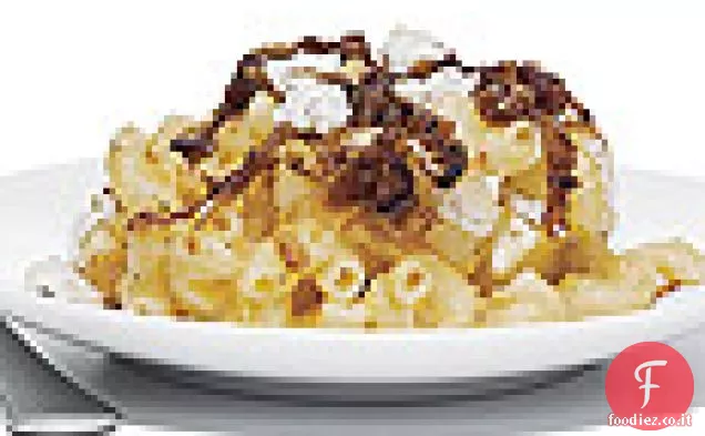 Mac e Due Formaggi con Scalogno Caramellato