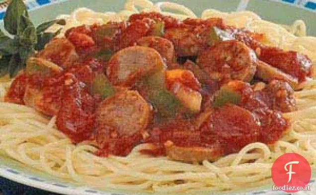 Spaghetti con salsiccia italiana