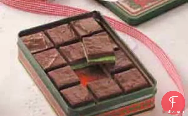 Fudge alla menta a strati