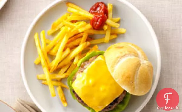 Cheeseburger ai funghi
