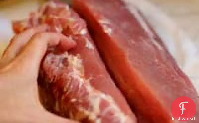 Lonza di maiale ripiena di mele al mirtillo