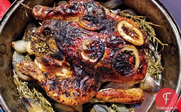 Pollo arrosto con Rosmarino, limone e miele