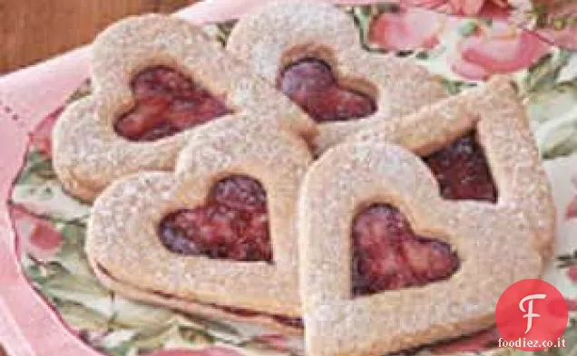 Biscotti a forma di cuore di Linzer