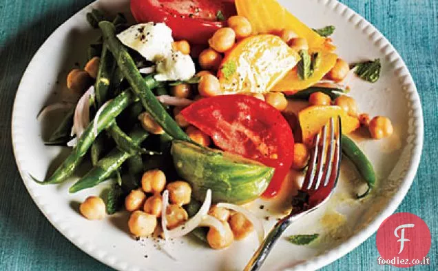 Insalata di mercato con Formaggio di capra e Champagne-Scalogno Vinaigrette