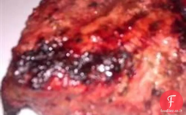 Bistecche di filetto di manzo condite con rafano e senape di Digione