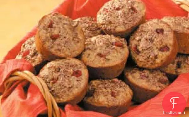 Muffin al lino e mirtilli rossi