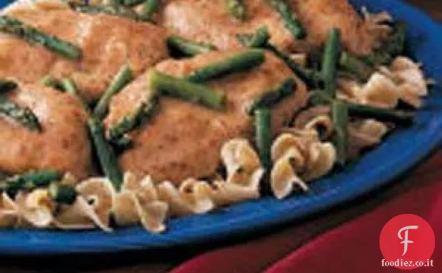 Fricassea di pollo e asparagi