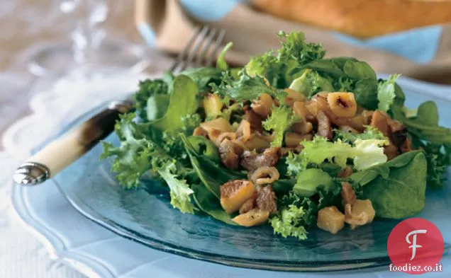 Insalata calda di castagne e mele