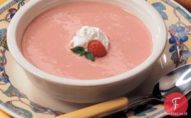 Zuppa di lamponi e mirtilli rossi per due