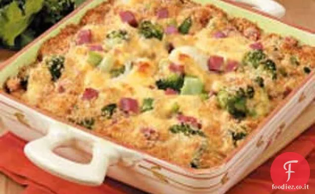 Casseruola di broccoli e cavolfiori al formaggio