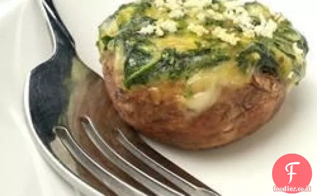 Funghi ripieni di spinaci