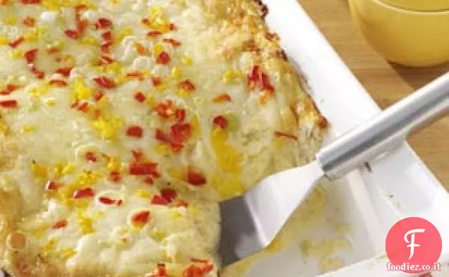 Brunch al forno con formaggio e granchio
