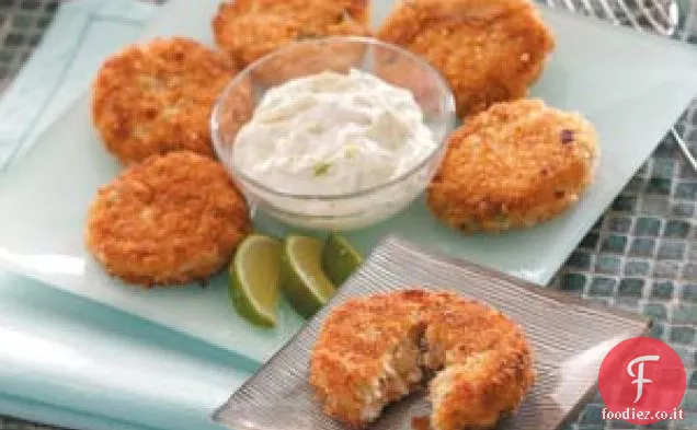 Polpette di granchio con salsa al lime