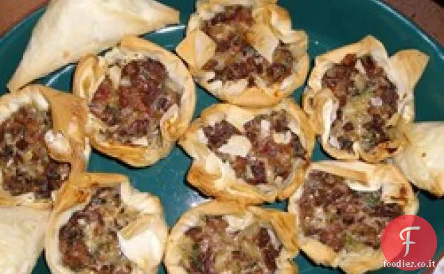 Tortine di finferli e pancetta