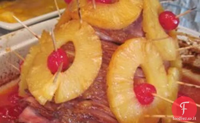 Prosciutto al forno con glassa alla senape all'ananas