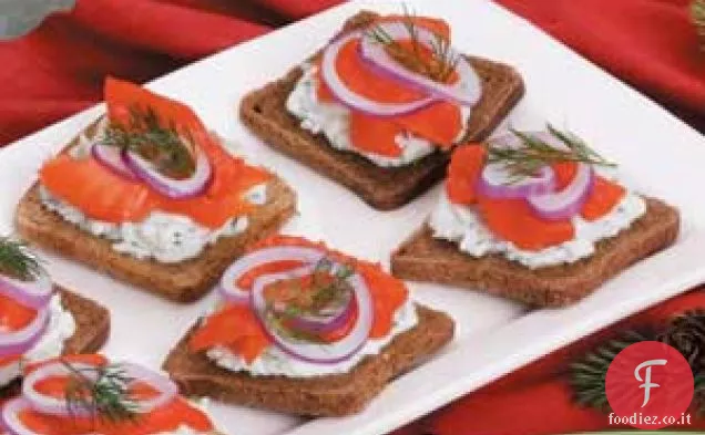 Tartine di salmone affumicato
