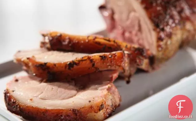 Arrosto di maiale all'aglio e senape