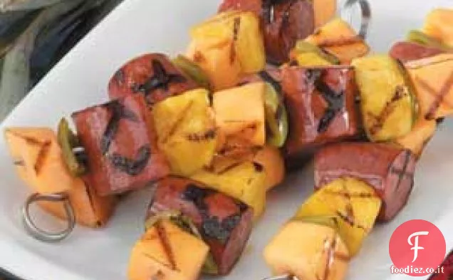 Spiedini di salsiccia polinesiana per 2