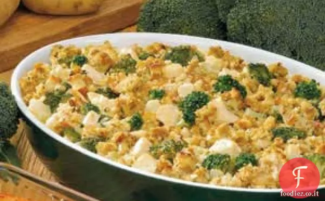 Pollo ripieno e broccoli