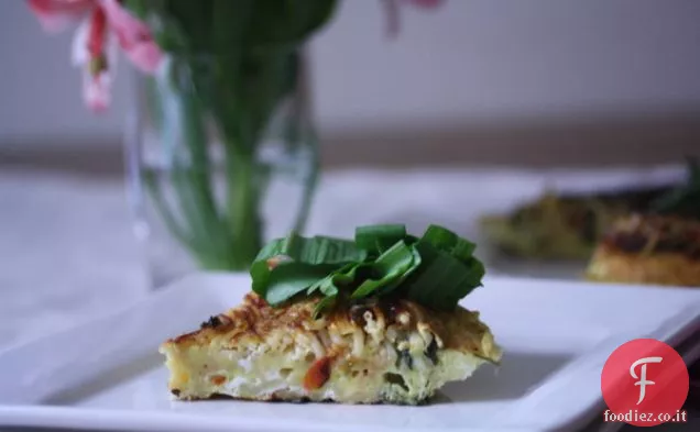Spaghetti Frittata con rampe