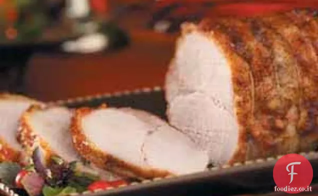 Arrosto di maiale glassato ai mirtilli rossi