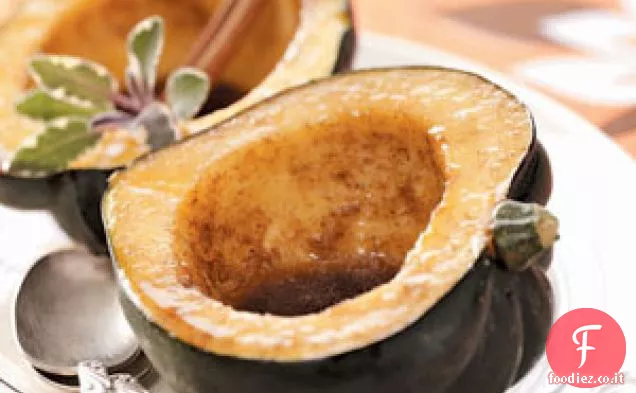 Zucca ghianda glassata all'acero