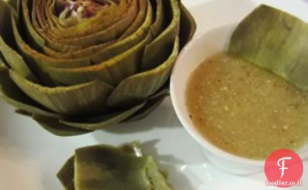 Salsa al limone e senape per i carciofi