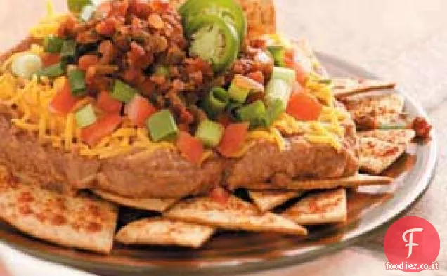 Nachos di fagioli refried