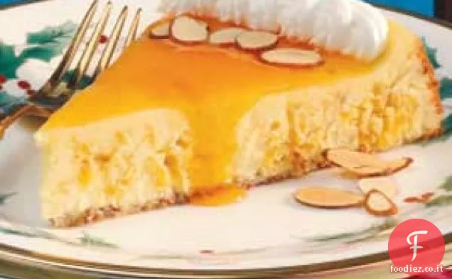 Cheesecake con vortice di albicocche