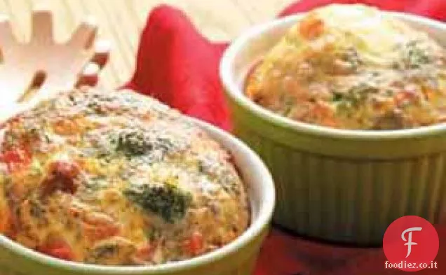 Quiche con pancetta e broccoli