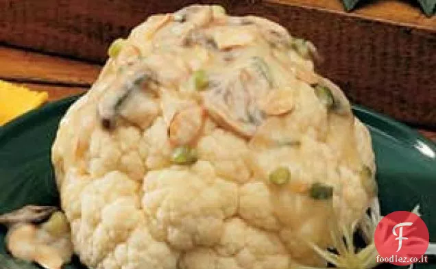 Cavolfiore con salsa di funghi e mandorle