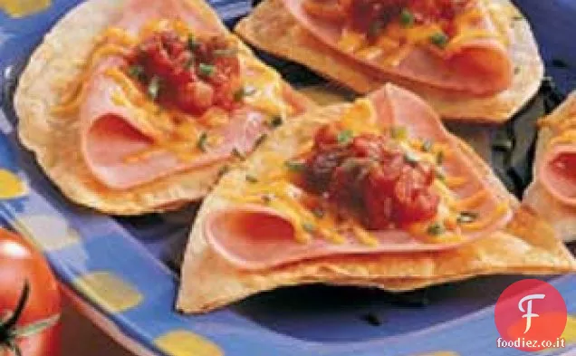 Tortillas con prosciutto e formaggio
