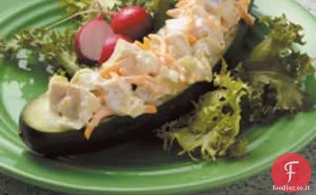 Barchette di pollo e cetriolo