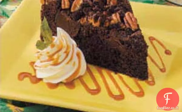 Torta al cioccolato fondente e noci