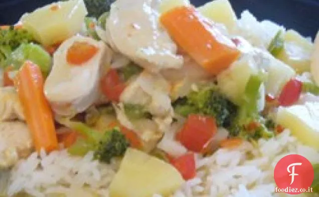 Thai Ananas Pollo al curry