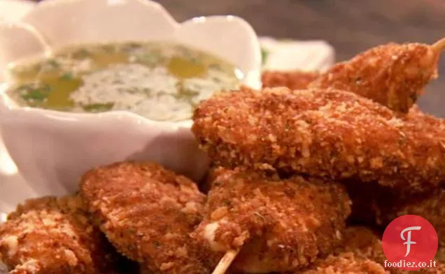 Spiedini di pollo fritto