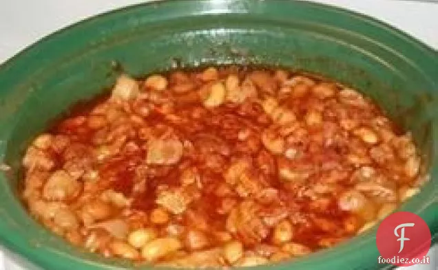 Fagioli al forno in pentola a cottura lenta