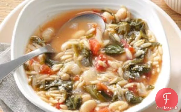 Zuppa di fagioli bianchi con scarola