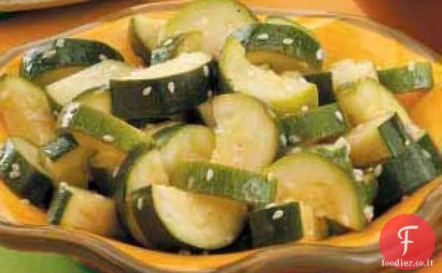 Zucchine al vapore con sesamo