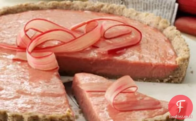 Crostata al rabarbaro con base di pasta frolla