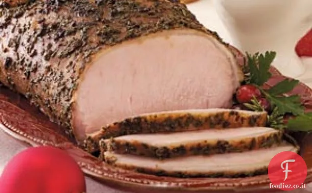 Arrosto di lombo di maiale saporito