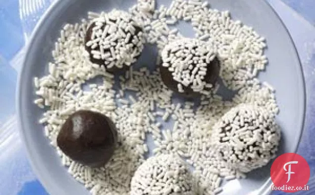 Palline croccanti al cioccolato e menta