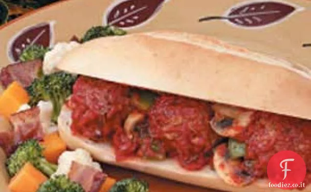 Panini con polpette all'italiana