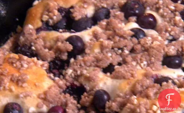 Torta facile ai mirtilli in padella