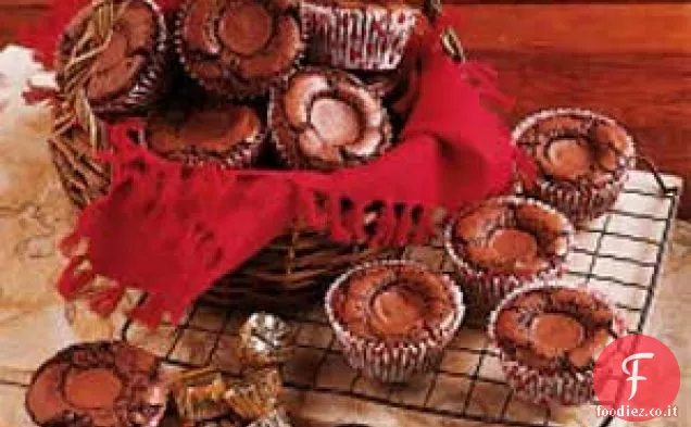 Coppe di brownie al burro d'arachidi