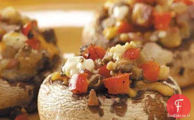 Funghi canadesi ripieni di pancetta